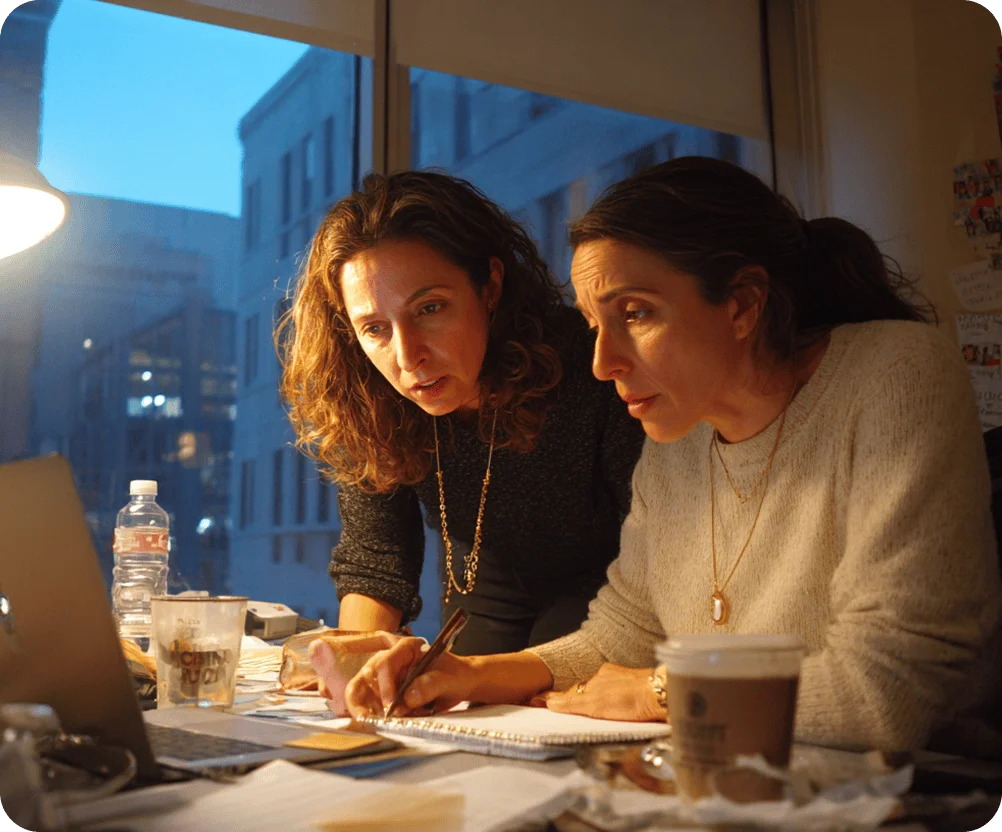 Cofounders working together