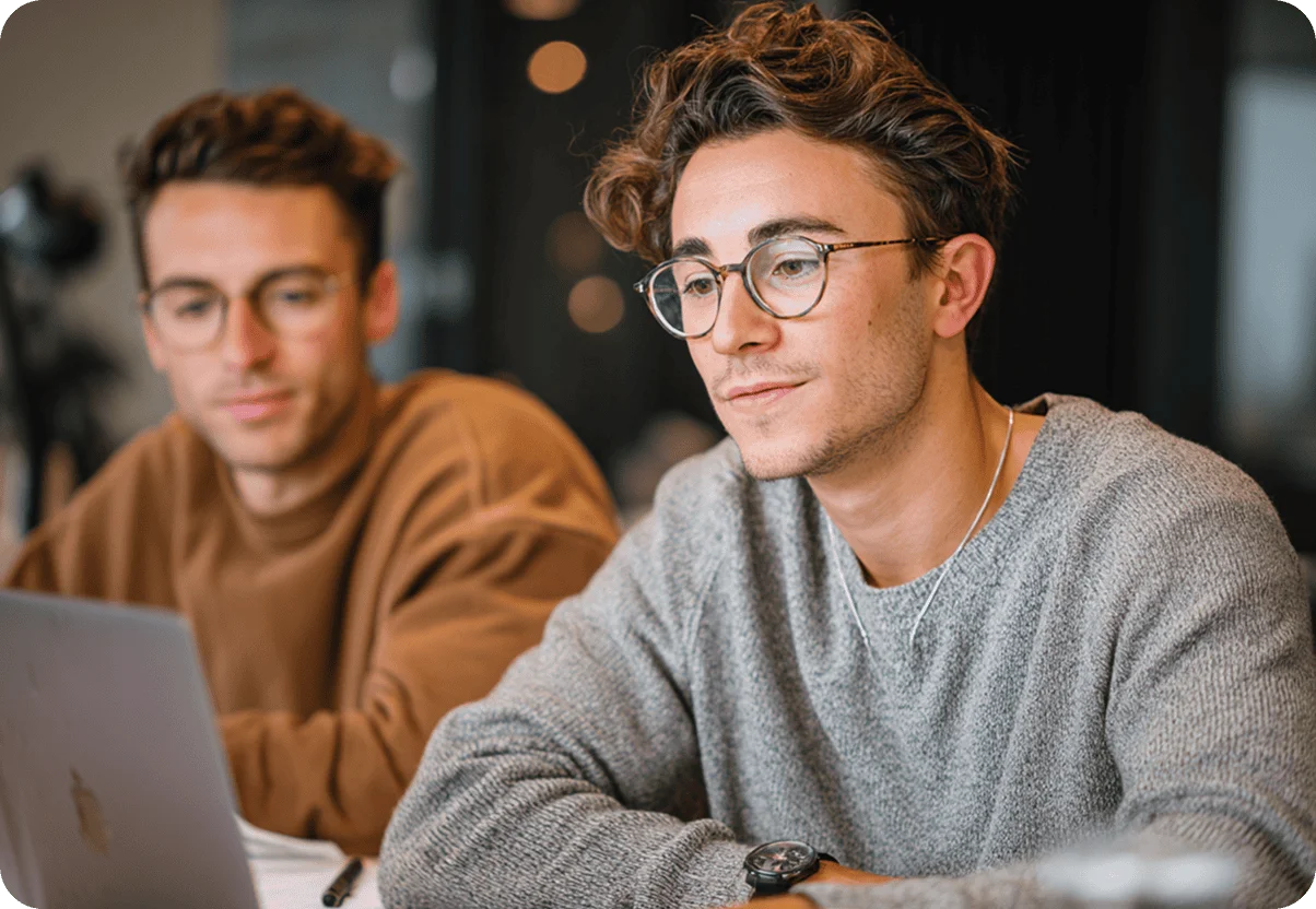 Startup founders collaborating