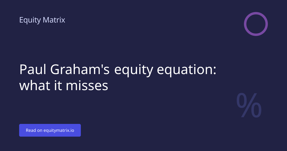 Graham Matrix Paul Graham's equity equation: what it misses - Equity Matrix