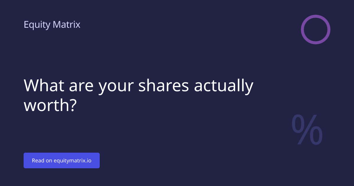 What are your shares actually worth? - Equity Matrix